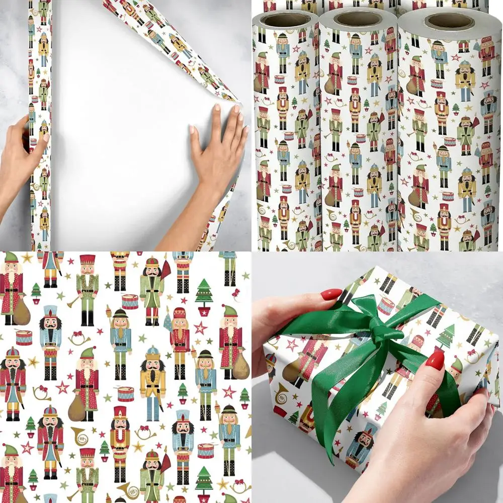 

Оптовая упаковочная бумага, классический дизайн Щелкунчика, 208 футов x 30 дюймов, 1/4 Ream