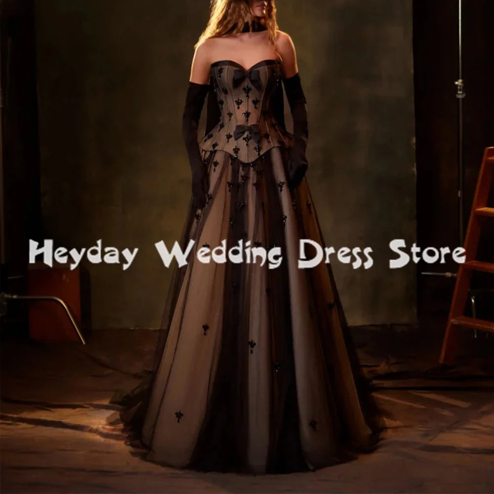 

Heyday Women's Strapless Bow A Line Beaded Evening Dresses Sleeveless With Ribbons Floor-Length Formal Elegant Dresses 2025