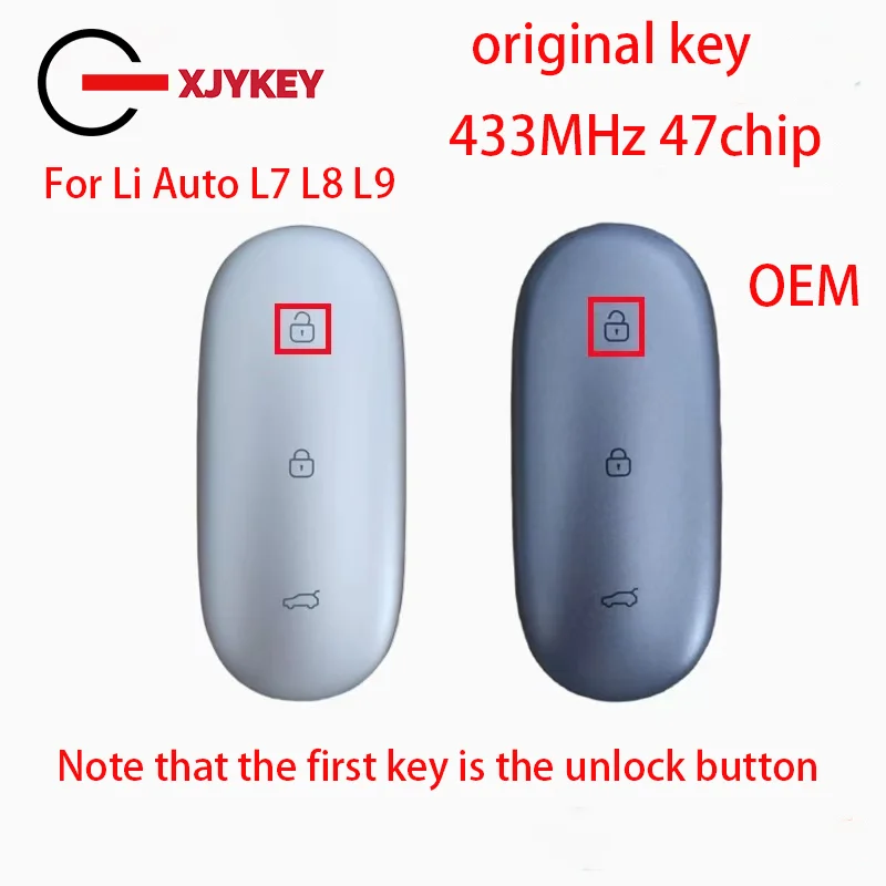 

XJY Original Car Keyless Remote Key for Li Auto L6 L7 L8 L9 LI l6 l7 l8 l9 47Chip 433Mhz Car Smart Digital Remote Key