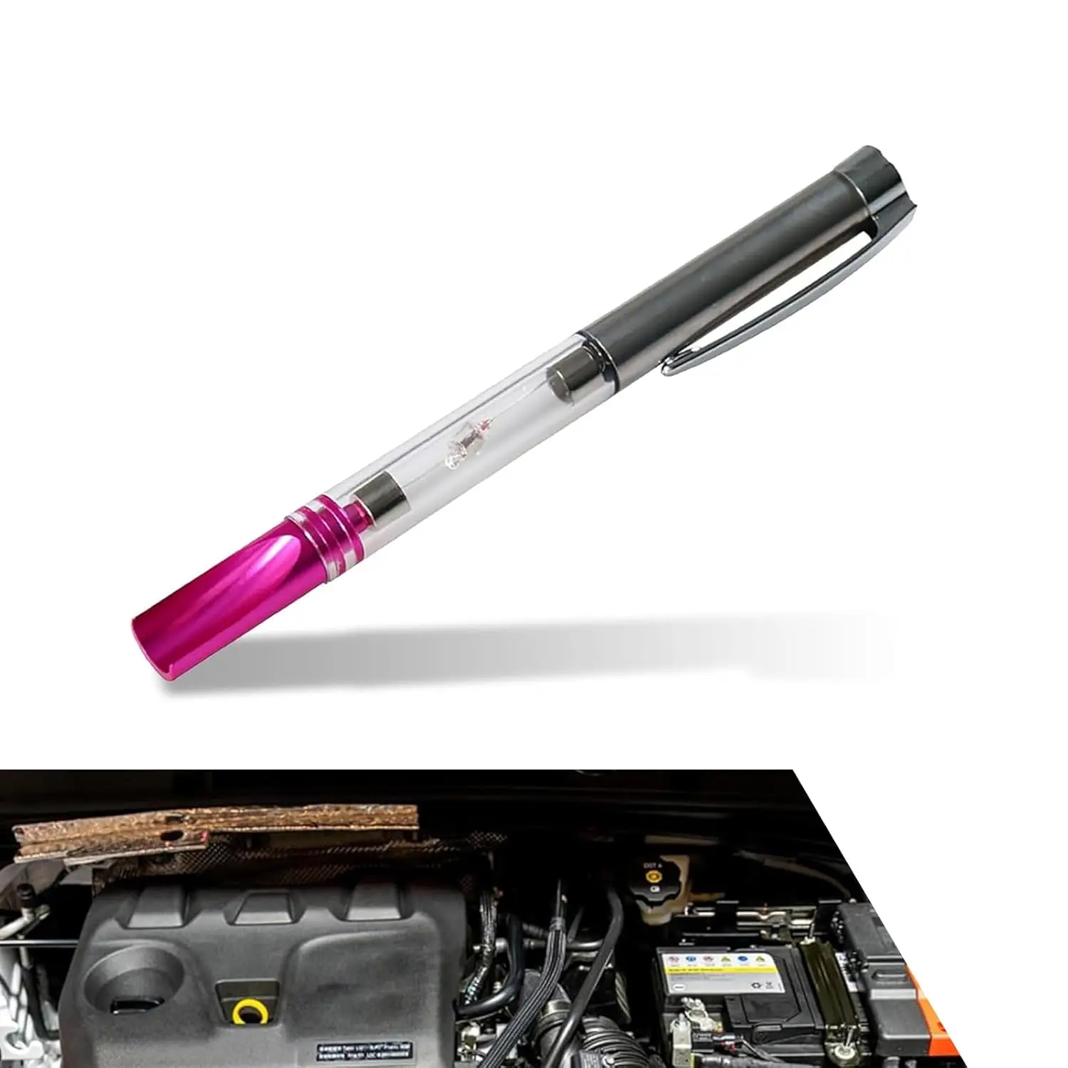 

Spark Ignition Tester Pen, Non-disassembly Testing Spark Plug Tester with Wider Slotted End, Faults Diagnostic Tool