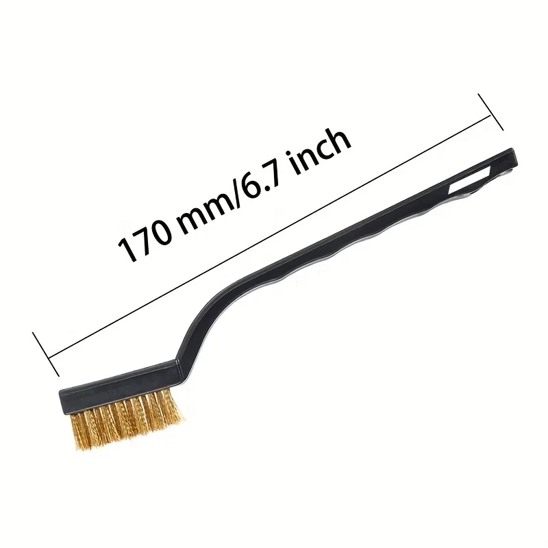 10/30pcs Stainless Steel Brass Wire Brush Set - Rust Removal & Welding Cleanup, Durable Bristles with Ergonomic Grip