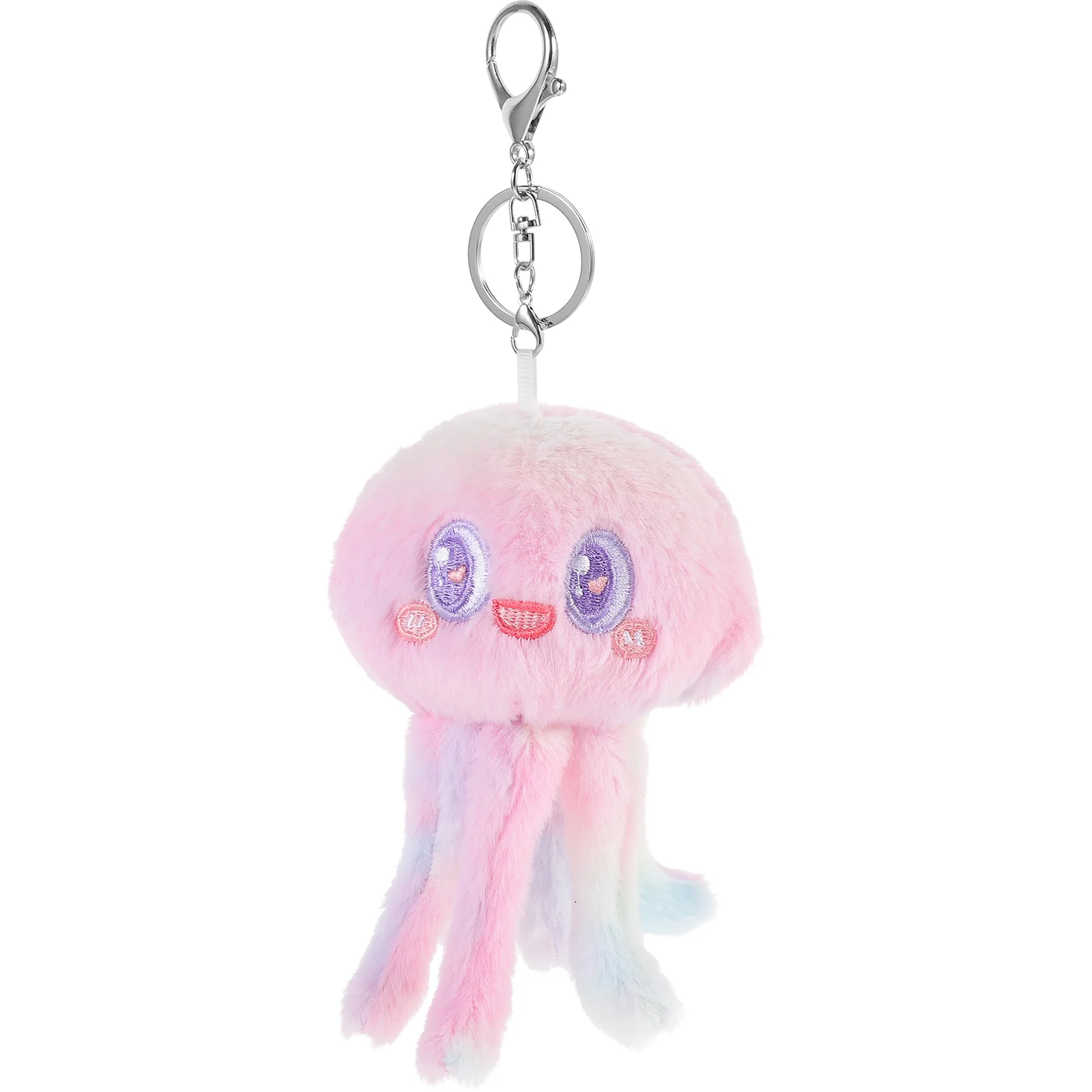 

Plush Hanging Ornaments Keychain for Women Octopus Car Keys Holder Chains Cute Fob