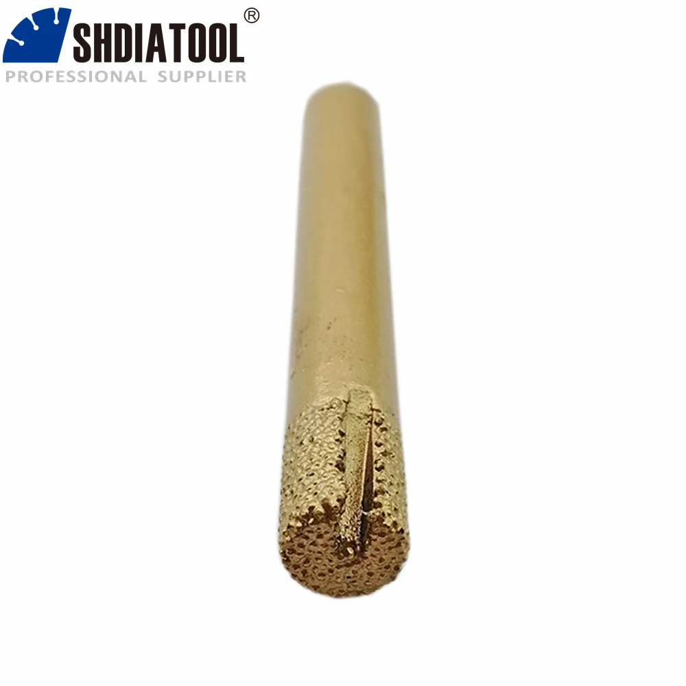 SHDIATOOL – cylindre à extrémité plate, 2 pièces 8/10mm x 60mm, mèches/outil de gravure sur pierre, outils de sculpture sur pierre, fraises