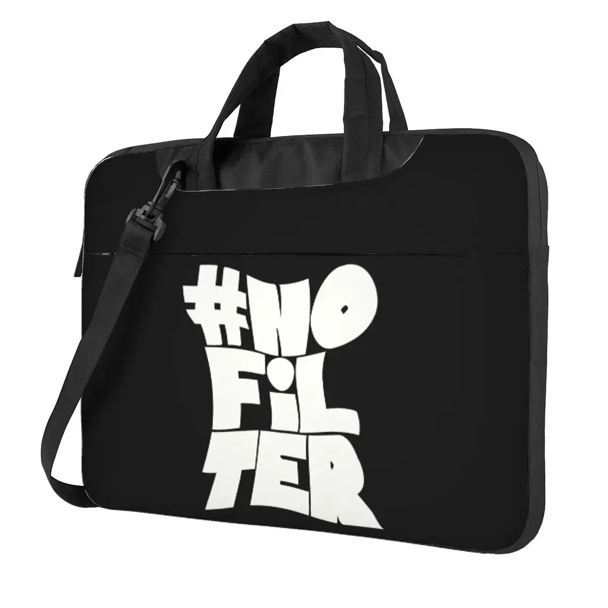 NOFILTER Raw Typography For Real Talk Crossbody Laptop Bag Case Computer Bag Resistant Protective Notebook Pouch for Macbook Pro