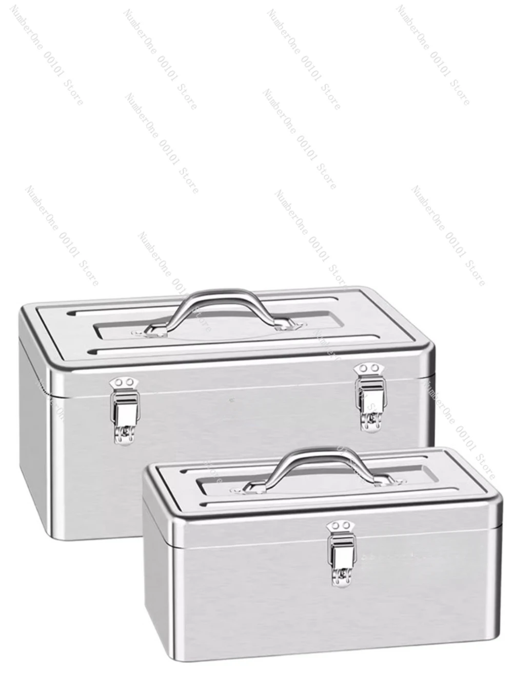 

Stainless Steel Toolbox Industrial Grade Thickened Iron Box Household Hardware Storage Organizer Box