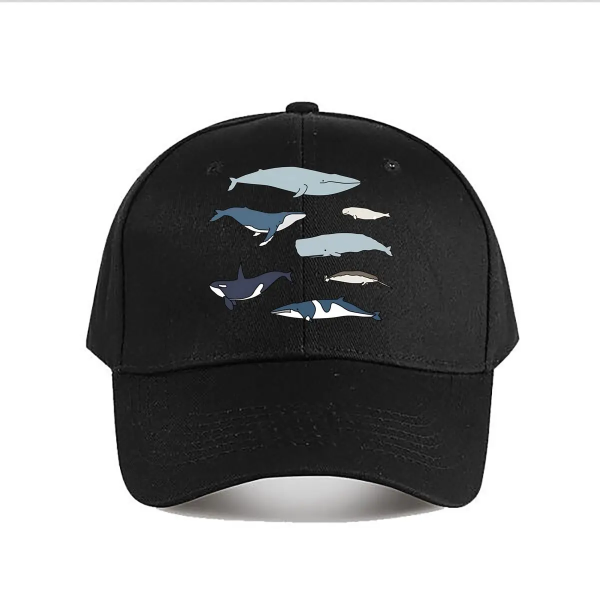 Cute Whale Marine Animal Pattern Baseball Cap Fashion Men Sunhat Women's Outdoor Sports