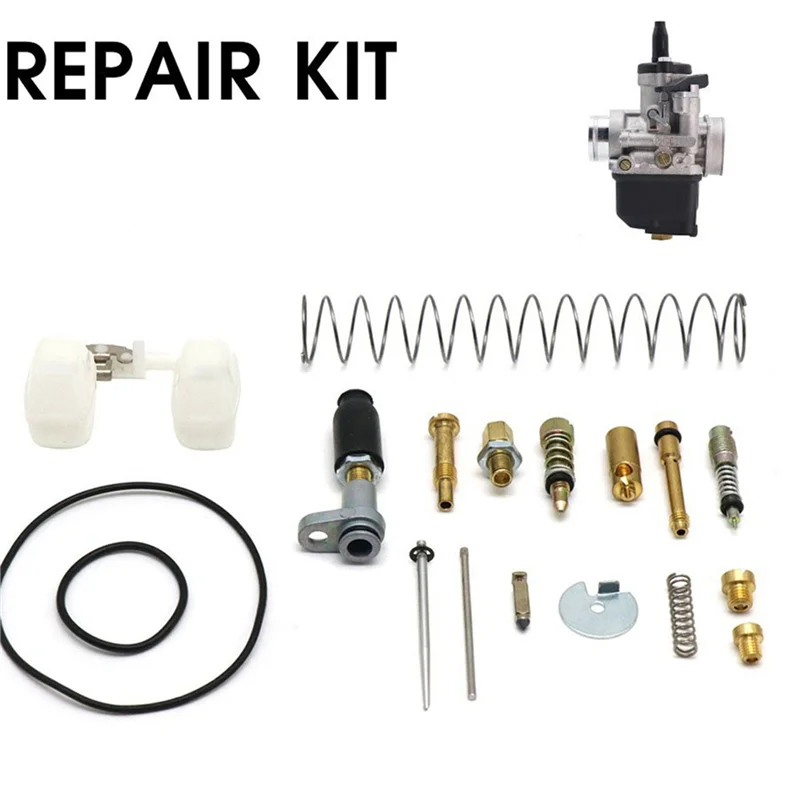 

2X Carburetor Repair Kit For Dellorto Carburettor PHBE PHBH PHBL Float,Slide Return Spring,Choke,Needle,Idle Kit