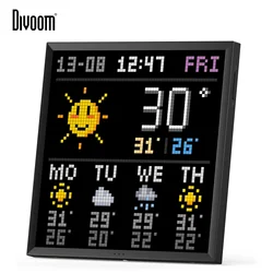 Divoom Pixoo 64 WiFi Pixel Art Display WiFi Cloud Digital Frame with APP Control,64 X 64 LED Panel for Gaming Room Decoration