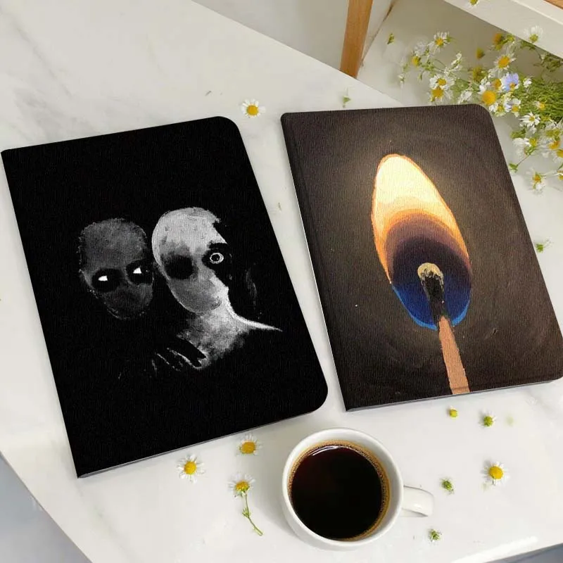 

Black White Cartoon Faces Gift Tablet Case For Huawei Honor MatePad MediaPad Air 5 6 7 11 V6 V7 V8 V9 X9 X8 T10 T10s C5e T5