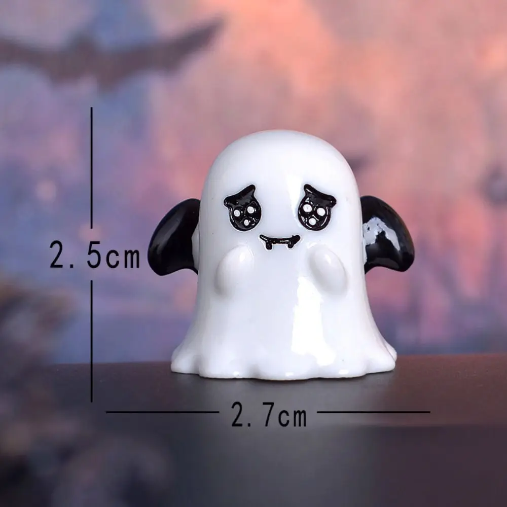 Cute Pumpkin Halloween Resin Craft Ghost Decoration Resin Decoration Micro Landscape Horticulture DIY Accessories Mini Ornaments