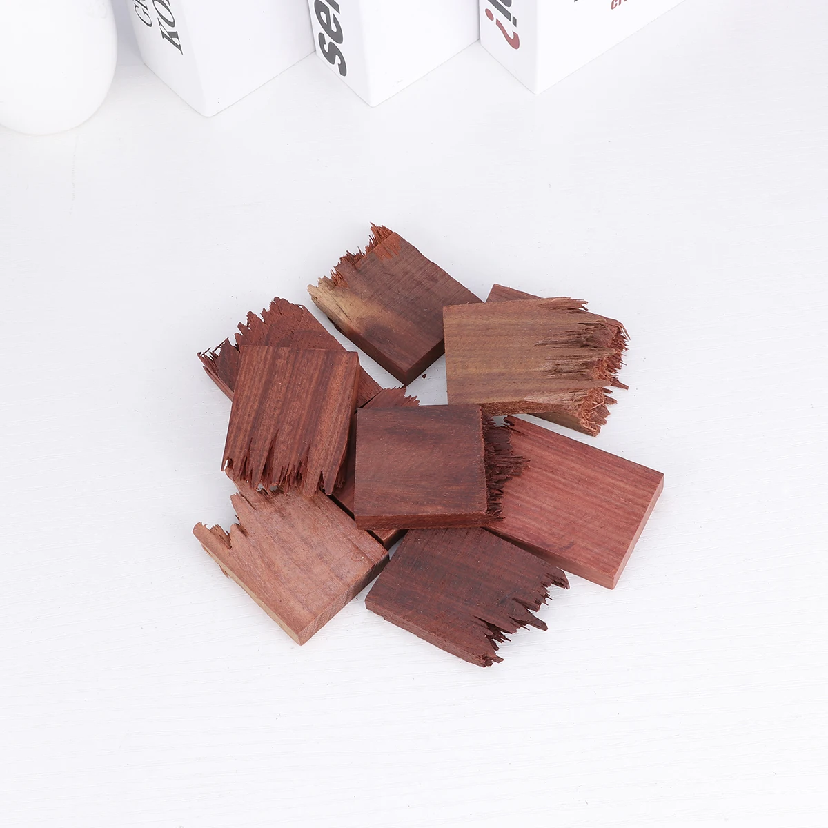 

10pcs Wooden Craft Ornament Diy Stamp Jewelry Making Accessories Art Material Landscape Decoration Durable Natural Wood Creative