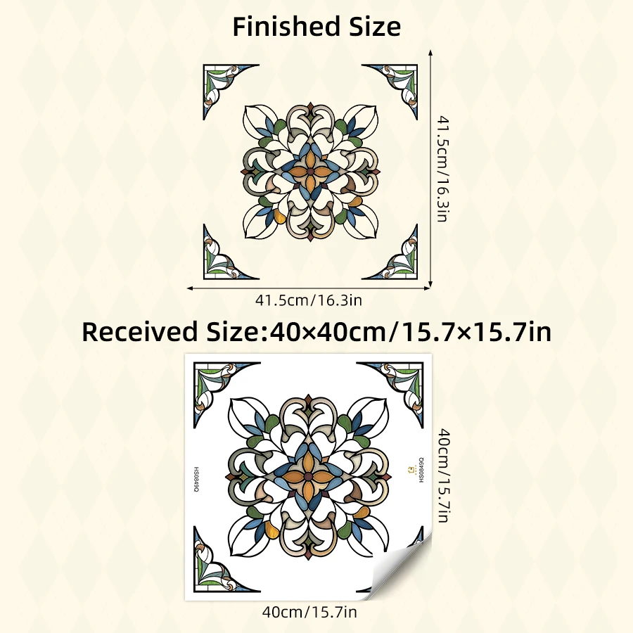 1pcs PVC Double Sided Visibility Windows Stickers Decoration for Living Room Decor Moroccan Style Geometric Glass Decals - Image 6