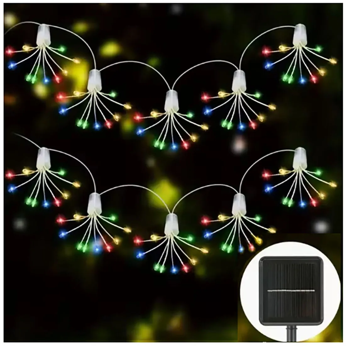 3M Solar led firework string lights Christmas copper wire string lights full of stars garden lawn dandelion decorative lights