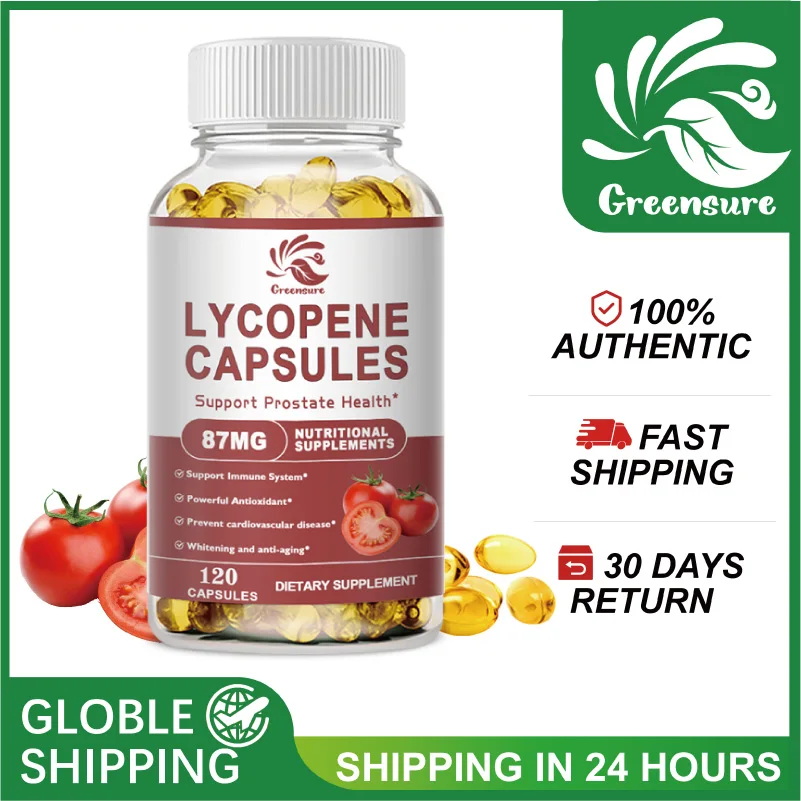 Lycopene Capsules Tomato Extract Protect Prostate Increases Physical Strength, Supplement Energy Enhance Immunit