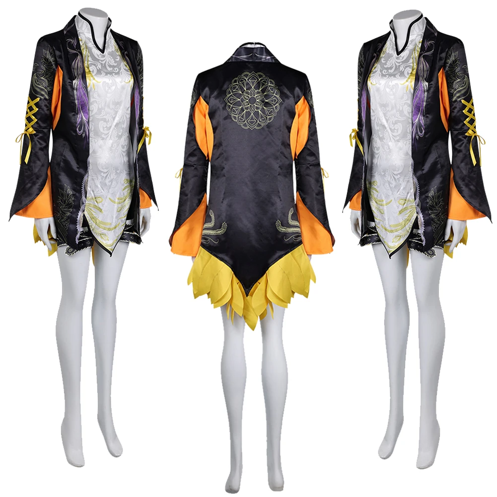 Ling XiaoYu Cosplay Fantasy Coat Vest Anime Game Tekken8 Disguise Costume Adult Women Halloween Roleplay Fantasia Cloth