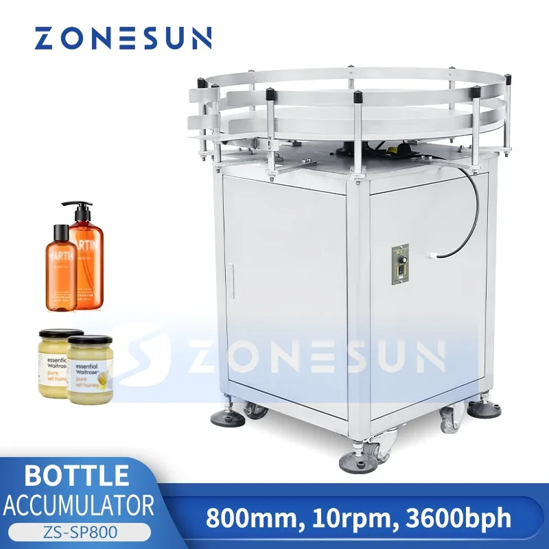 

ZONESUN Bottle Unscrambler Pet Bottle Sorting Machine Bottle Descrambler Turntable Collecting Equipment ZS-SP800