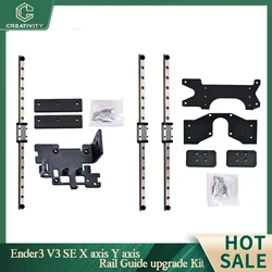 Ender 3 v3 se X/Y Axis Guide Upgrade Kit hot end kit Brass nozzle Single Rail MGN9H 300mm Length Fixed Backplate Compatible