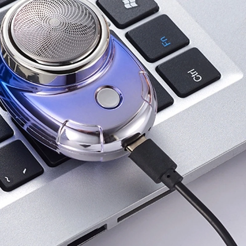 Миниатюрная электробритва Бритвы с зарядкой через USB, технология Turbos 3 Blades, удобный и простой в использовании легкий вес