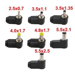 5 Stuks 2.5x0.7 3.5x1.1 3.5x1.35 4.0x1.7 4.8x1.7 5.5x2.1 5.5x2.5mm DC Stekker 90 Graden Elleboog Haakse Lassen Connector