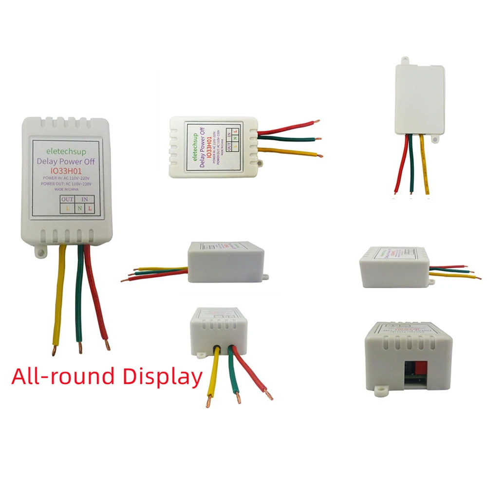 1-480Min Timer disconnessione regolabile Controller di ritardo AC 110V 220V ritardo di accensione interruttore relè di spegnimento AC 220V 7A uscita