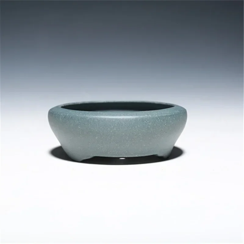 Unglazed Bonsai BowlShaped Vasos, Yixing Areia Roxa, Bacia Clássica para Jardim, Planta Flowerpot, Pequeno