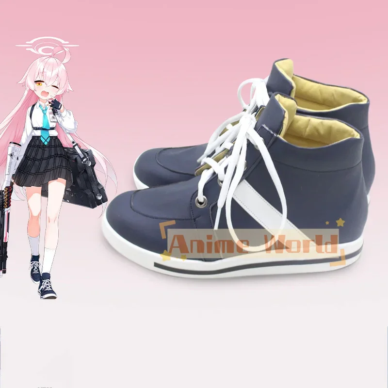 Takanashi Hoshino Scarpe Cosplay Gioco Blu Archivio Puntelli Cosplay Stivali di Carnevale di Halloween Scarpe in PU su misura