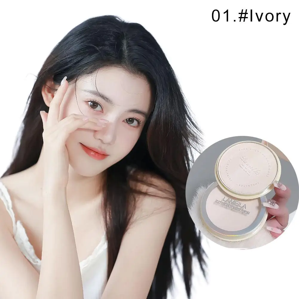 ルースパウダー保湿持続オイルコントロールメイクライト防水コンシーラーパウダー通気性顔化粧品美白 B9V5