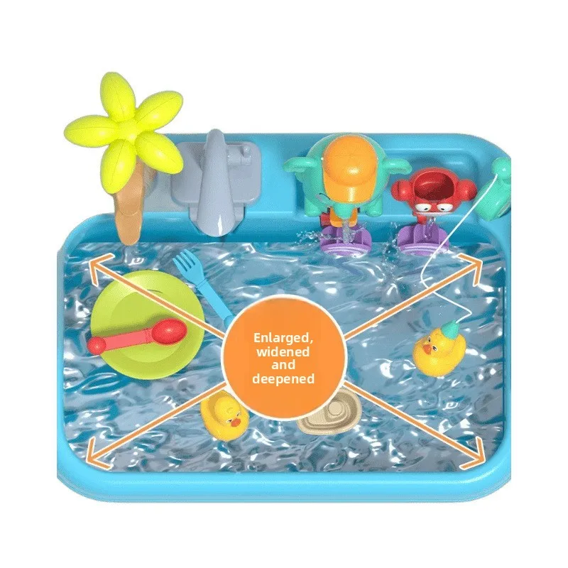 Juguetes para lavavajillas para niños, salida de circulación, agua eléctrica, fregadero de verduras, casa de juegos para bebés, juguetes de cocina