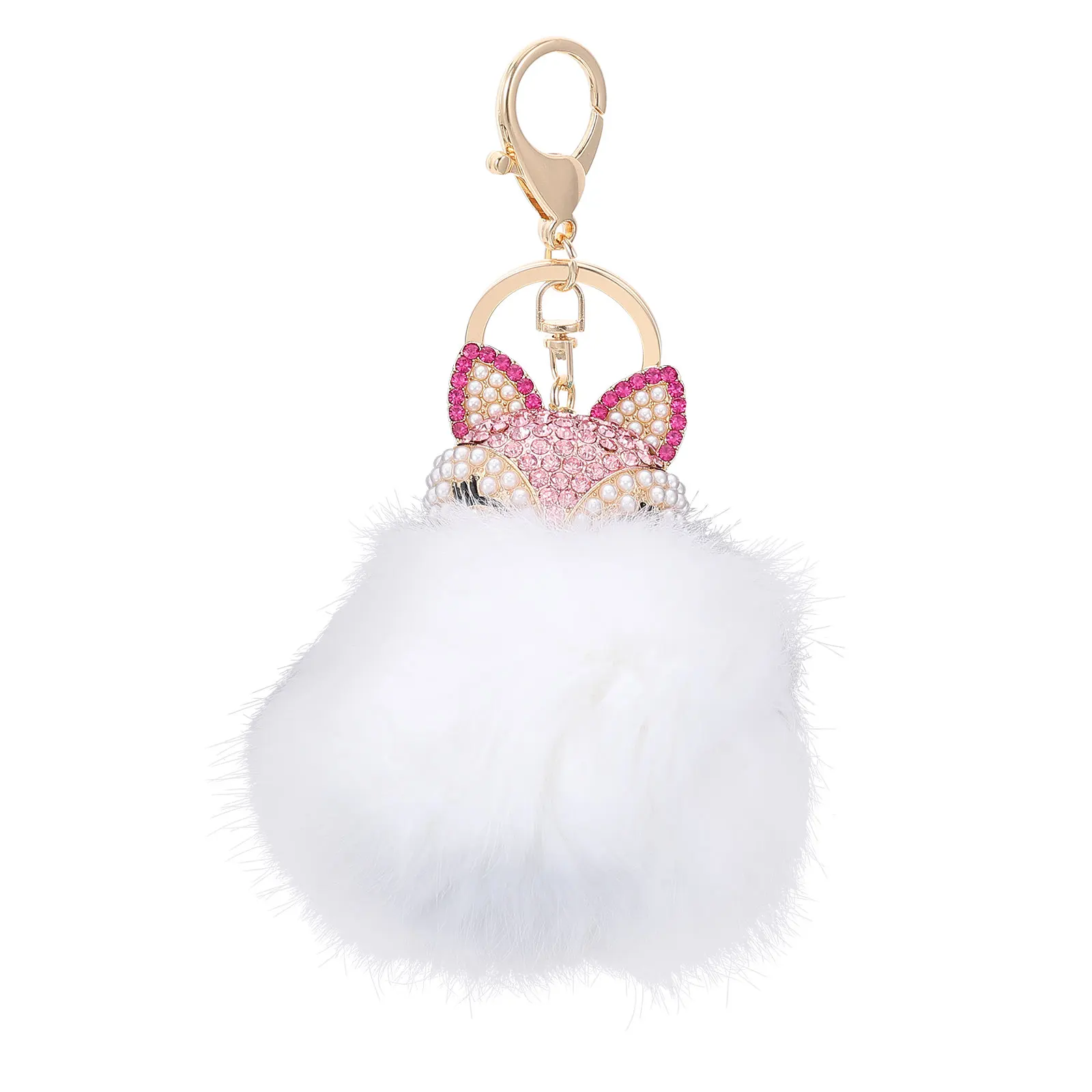 المفاتيح لينة قلادة مستديرة لحقيبة يد سيارة مرآة الرؤية الخلفية الزخرفية المفاتيح جميل حلقة رئيسية حقيبة قلادة