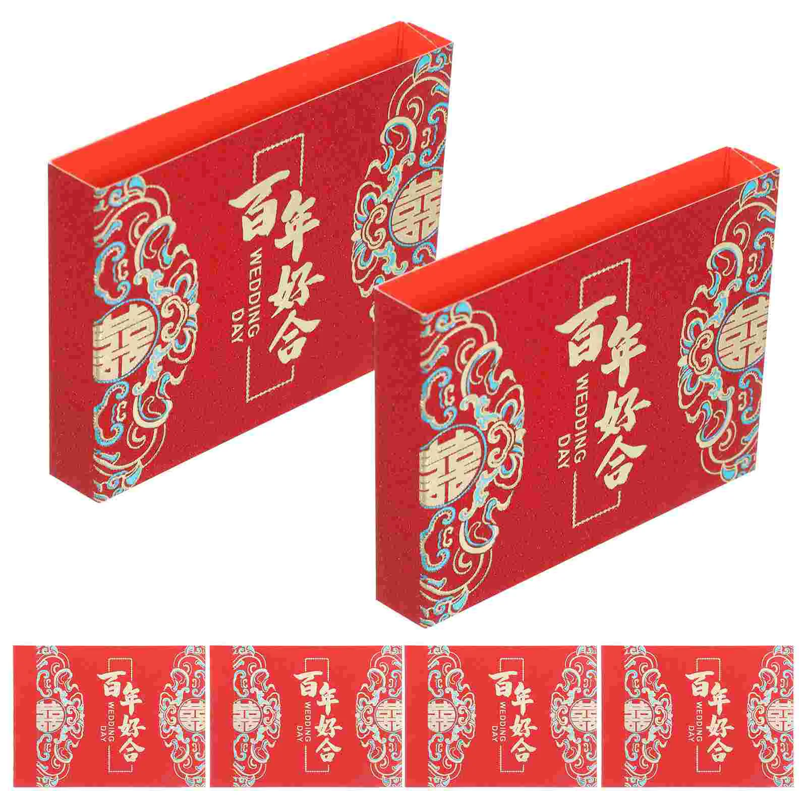 

6-шт. Заручальная печать для денег Za Красные пакеты с рукавами Набор Фестивальная обложка Золотой слиток