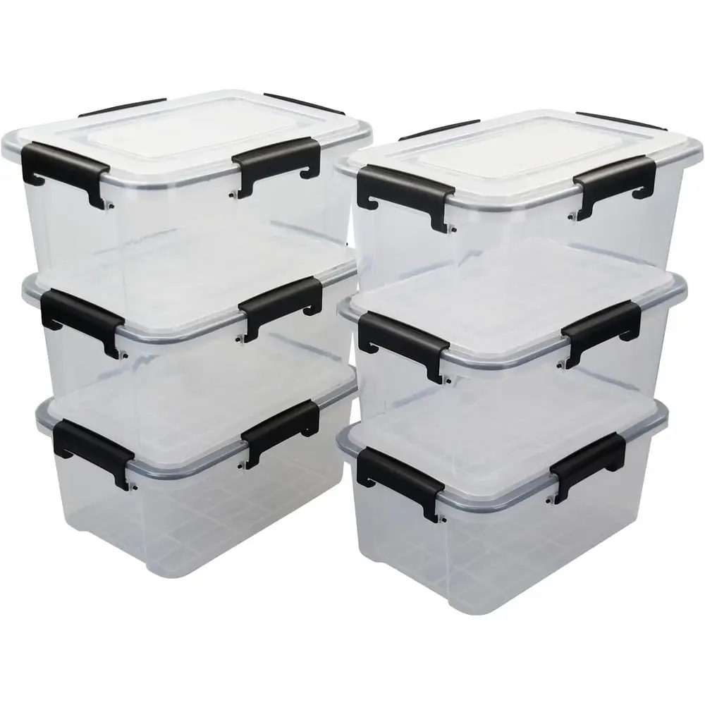 

10L Clear Plastic Storage Box with Lid, Airtight for Pet Food and Essentials