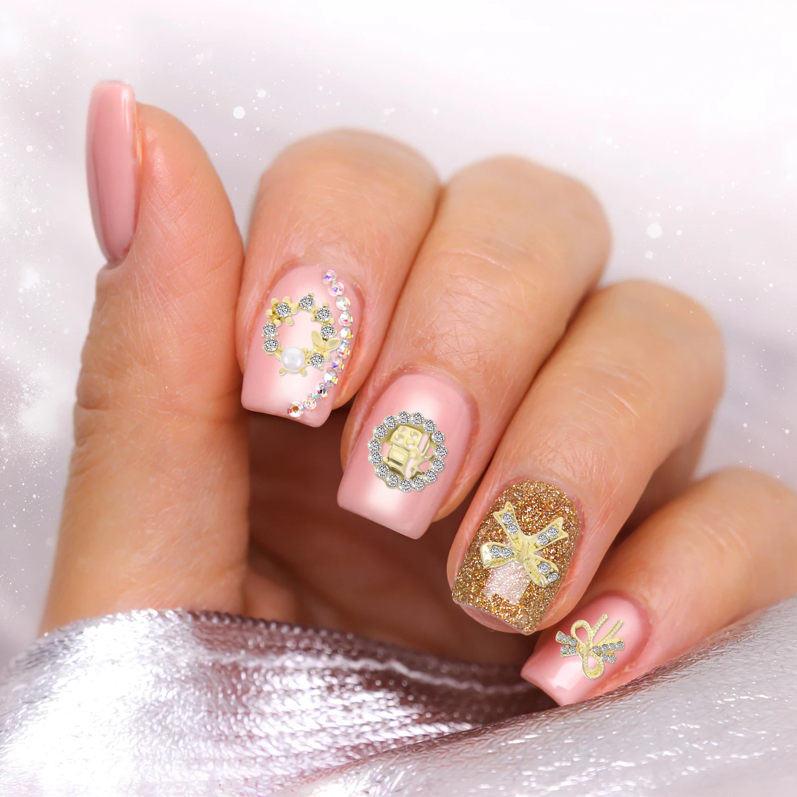 30 stuks premium metalen nagelbedels delicate manicure decoraties voor glinsterende nagelkunst doe-het-zelf ambachten sieraden schoenen kleding