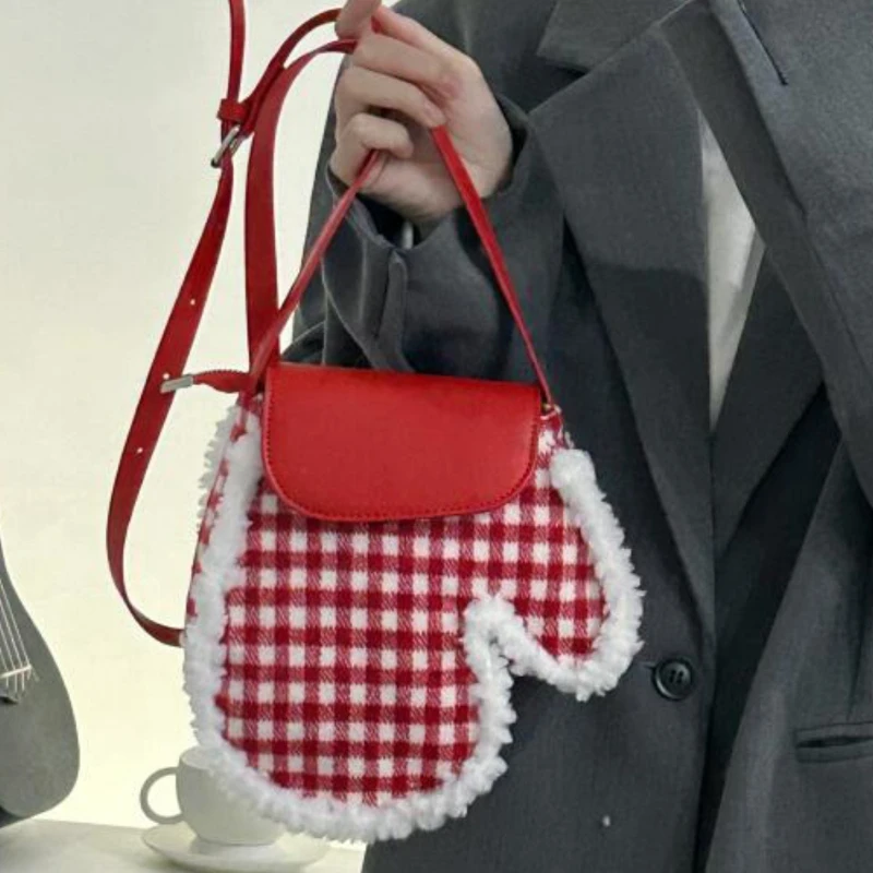 

Дизайнерские сумки Рождественские клетчатые перчатки Повседневные сумки через плечо для женщин Сумки на плечо Кошелек и сумки Сумка Женская Bolsos 2024