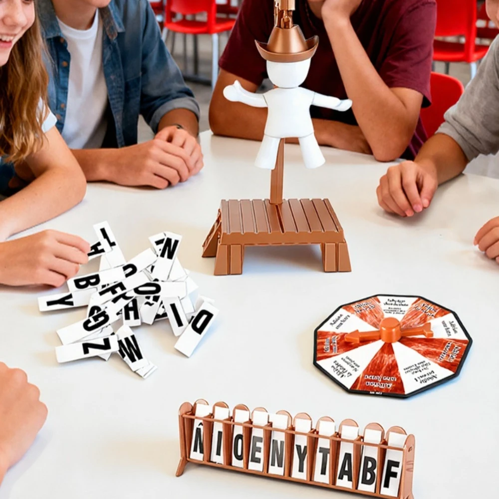 Magnetic Hangman Mystery Word Game Gallows Guessing Word Board Game Desktop Game for all ages Gathering Party Interactive Toy image 5