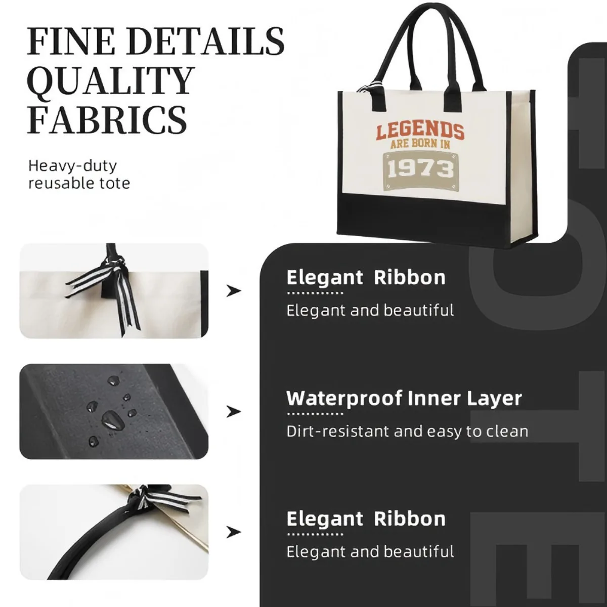 أسطورة ولدت في 1973 2026 وصول جديد موضة ممارسة واسعة قابلة لإعادة الاستخدام حمل حقيبة نمط طباعة 2 لهجة الثقيلة كبيرة Sho #5