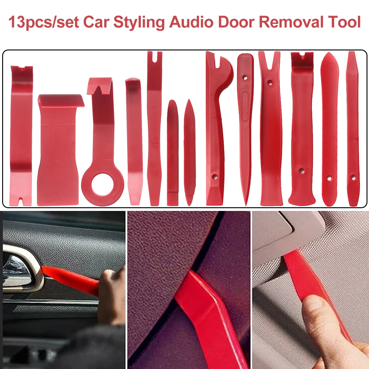 13pcs/set Auto Interior Hand Disassembly Tool Car Door Clip Panel Trim Removal Tools Kit Car Audio Removal Trim Clip Hand Tools