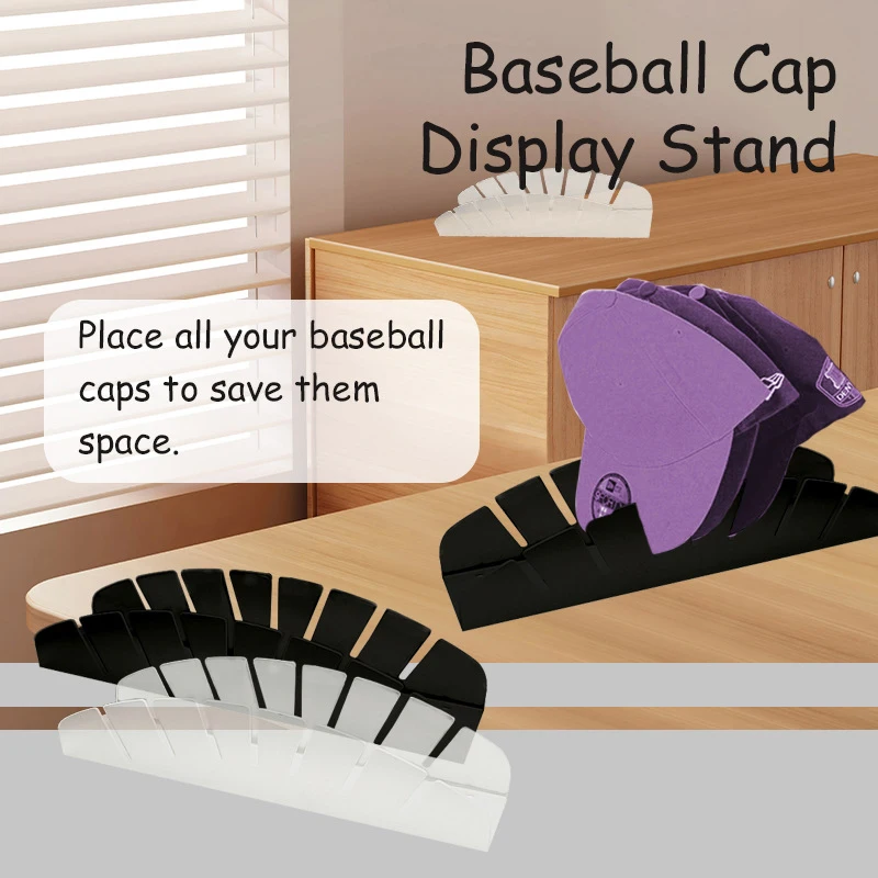 7-Holes Baseball Cap Display Rack Durable Clear Acrylic Hat Holder For Home Closet Storage Organization Decoration