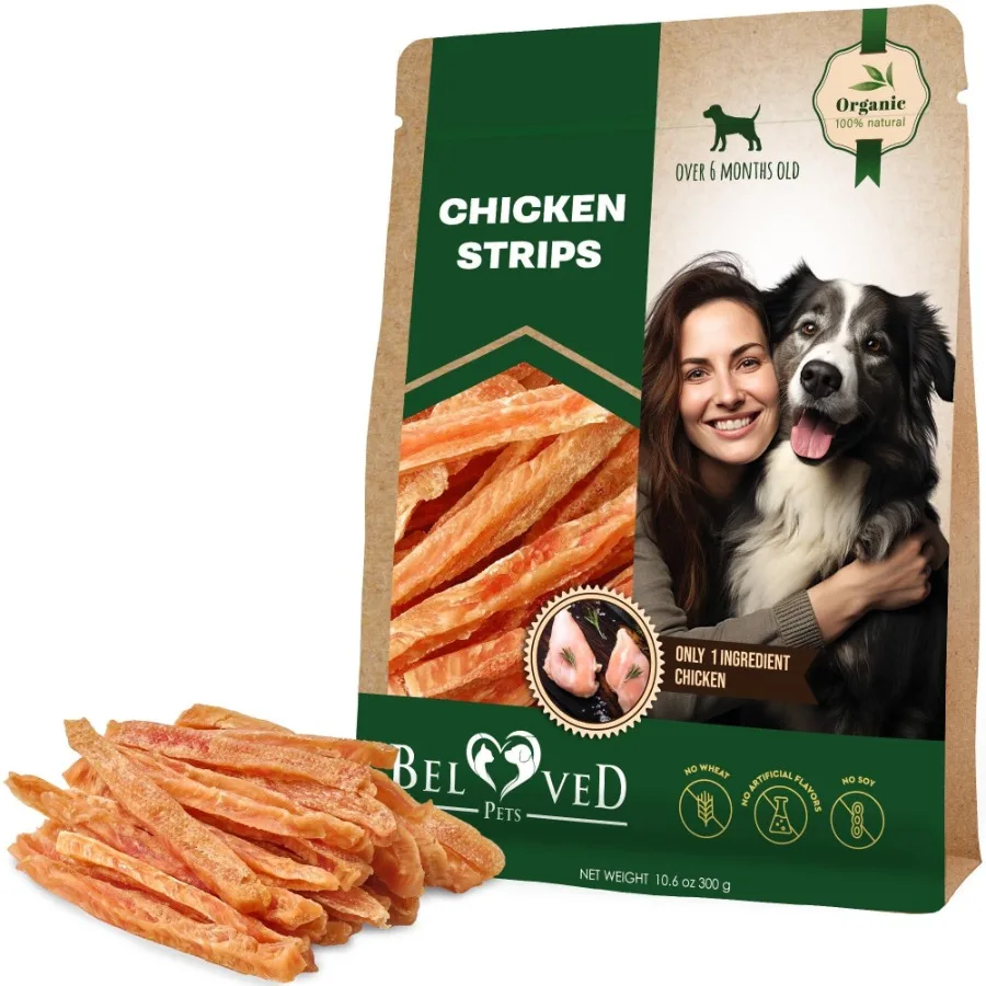 

Chicken Strips Dog Treats Human Grade Meat Sticks Grain Free Chews 10.6 Oz