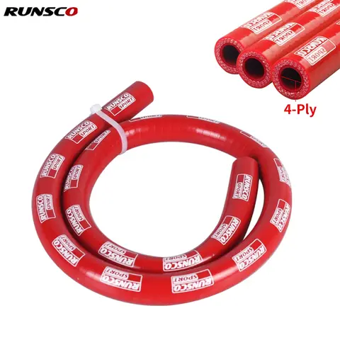 RUNSCO 4Ply 실리콘 스트레이트 호스 1 미터 자동차 엔진 범용 냉각수 인터쿨러 터보 튜브 공기 흡입 배관 워터 호스 파이프