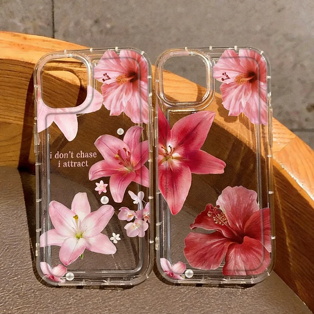 Blumen-Lilien-Hibiskus-Druck Handyhülle für Samsung Galaxy A56 A36 A26 A55 A35 A05S A15 A54 A34 A24 A14 A05 A04 A13 A73 A53 4G 5G