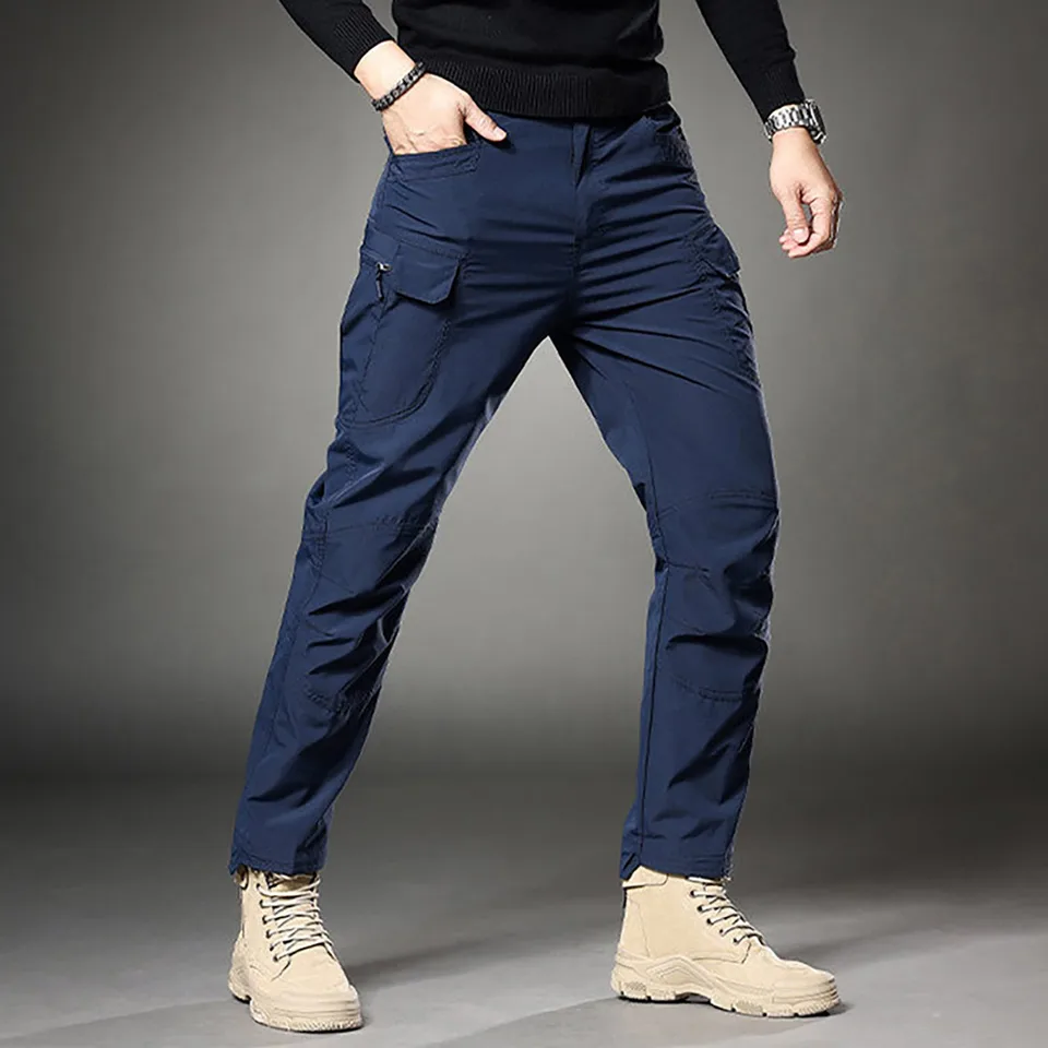 Mens Quick Dry Tactical Cargo Pants Summer Wear
