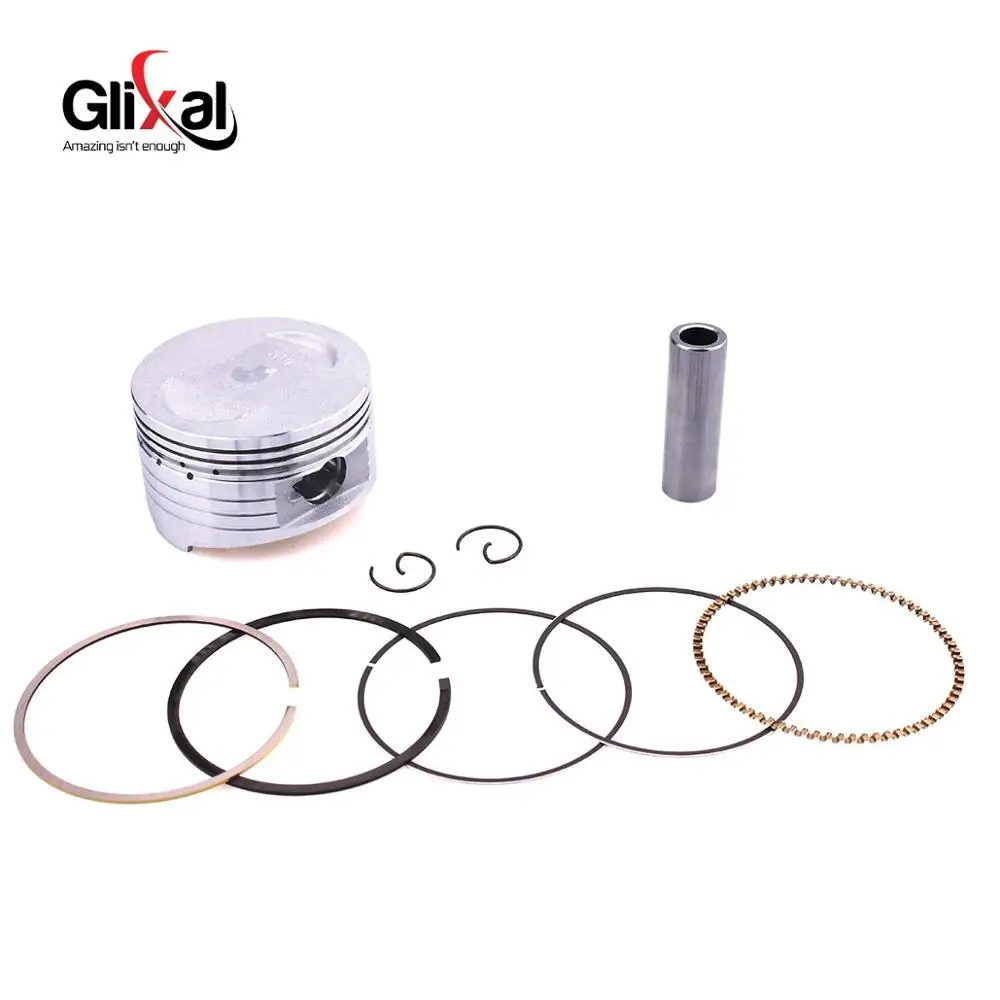 Glixal GY6 200cc 157QMJ 63mm Piston Kit Ring for TANK ROKETA JALON STRADA TaoTao Peace Moped Gas Scooter ATV Go-kart UTV