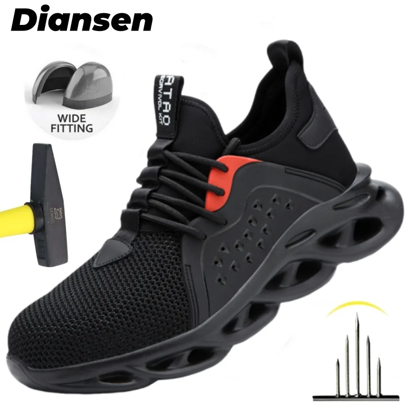 

Легкие мужские ботинки, безопасная мужская рабочая обувь, защитные защитные ботинки, мужские дышащие кроссовки с защитой от ударов и ударов