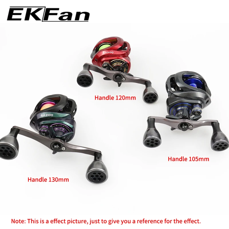EKFan 105/120/130MM Baitcasting-Angelrollengriff für A/S/D 7*4/8*5mm Loch Aluminiumlegierung Trommelrollengriff Köderrollengriff – Detail 8