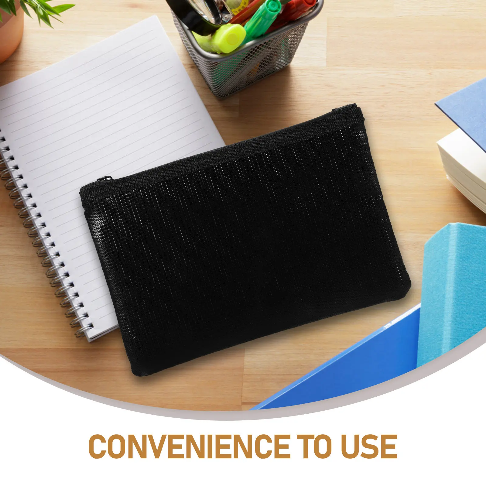 Fireproof File Bag Premium Liquid Silicone Fiberglass Material Heat Resistant Document Pouch Secure Zipper Closure for Students