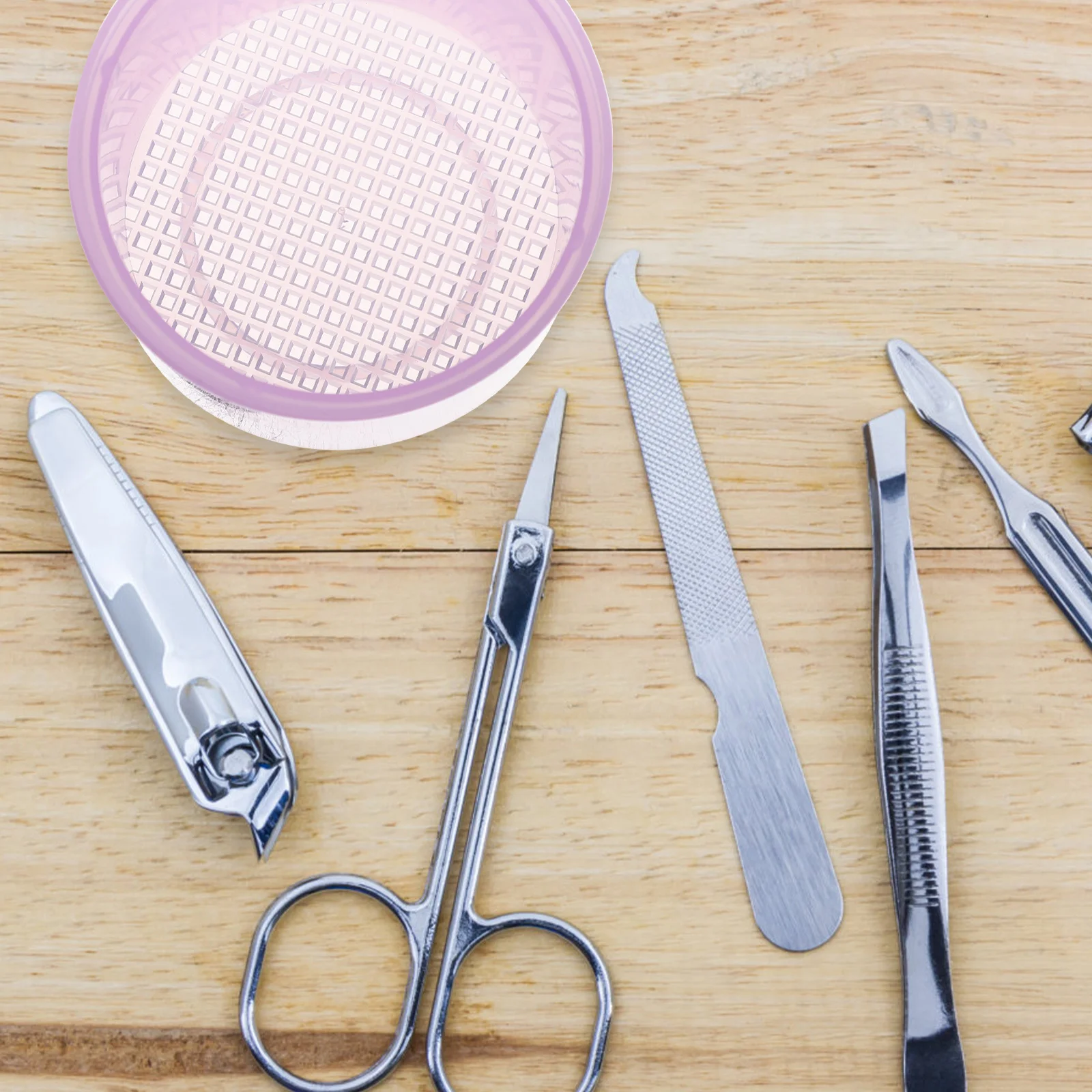 

2Pcs Nail Tool Sterilizer Tray Premium Cleaning Box for Fast Rinse Manicure Supplies Nail Clipper Sterilizing Case