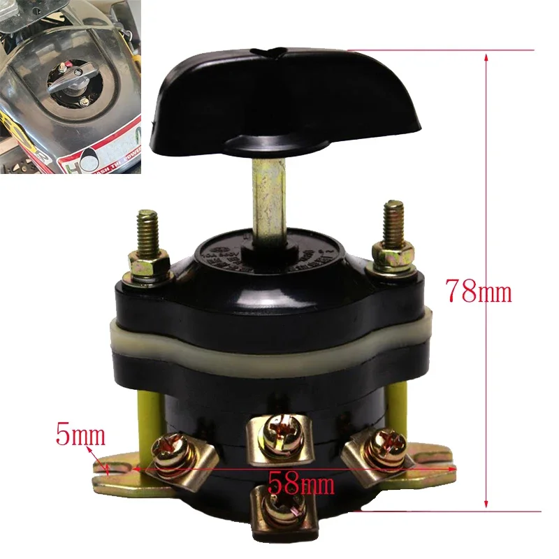 12V/36V/48V Borstel Voorwaarts Achteruitschakelknop Aan/Uit Voor 500W 800W 1000W Motor Go Kart Scooter Atv Quad 4 Wheeler