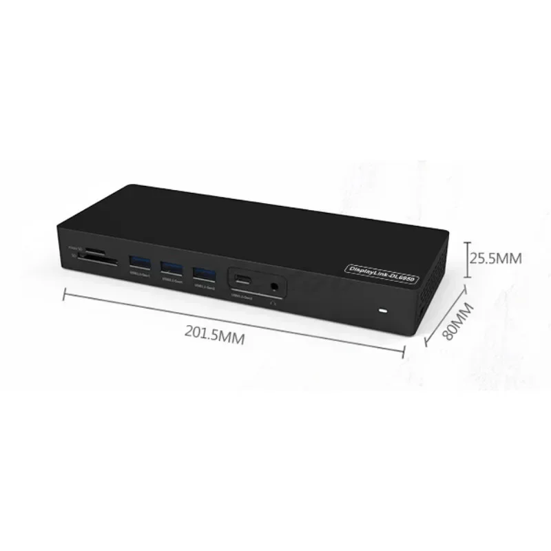 14 in 1 Docking Station with Dual HDMI and Dual DP Support for 5K Macbook Multi Screen Heterogeneous Display Docking Station