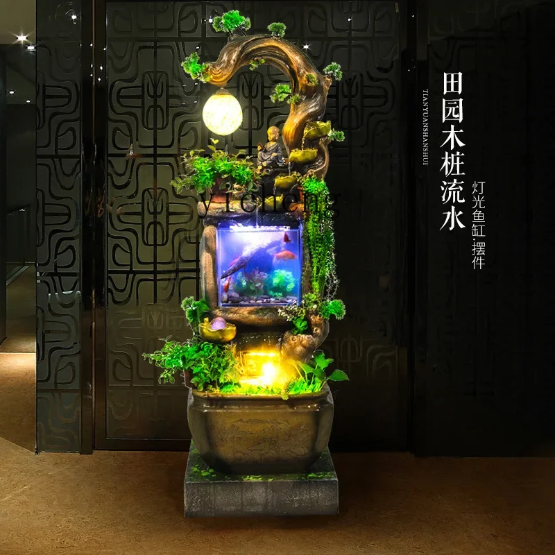 flowing water fountain feng shui wheel living room fish tank lucky feng shui ball rockery water feature wall floor ornament