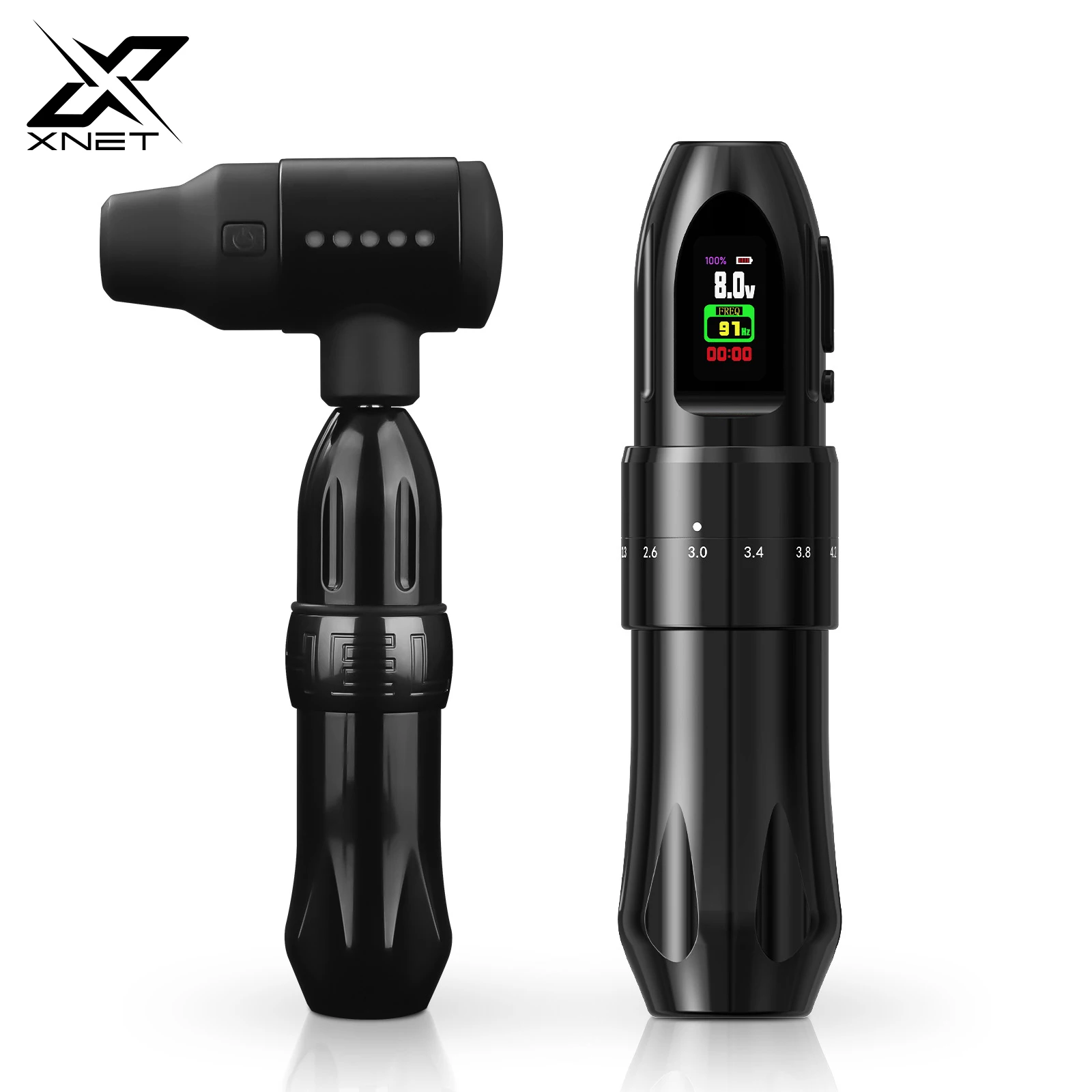 

XNET Wirless Tattoo Machine D1 With Rotary Pen Power Supply 2.0-4.2mm Adjustable Stroke Custom Motor for Makeup Pen For Tattoo